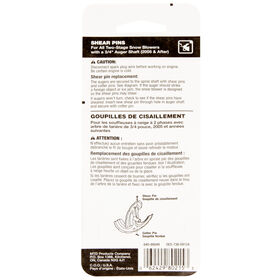 Kit de goupille de cisaillement, 0,25 x 1,50&nbsp;po.