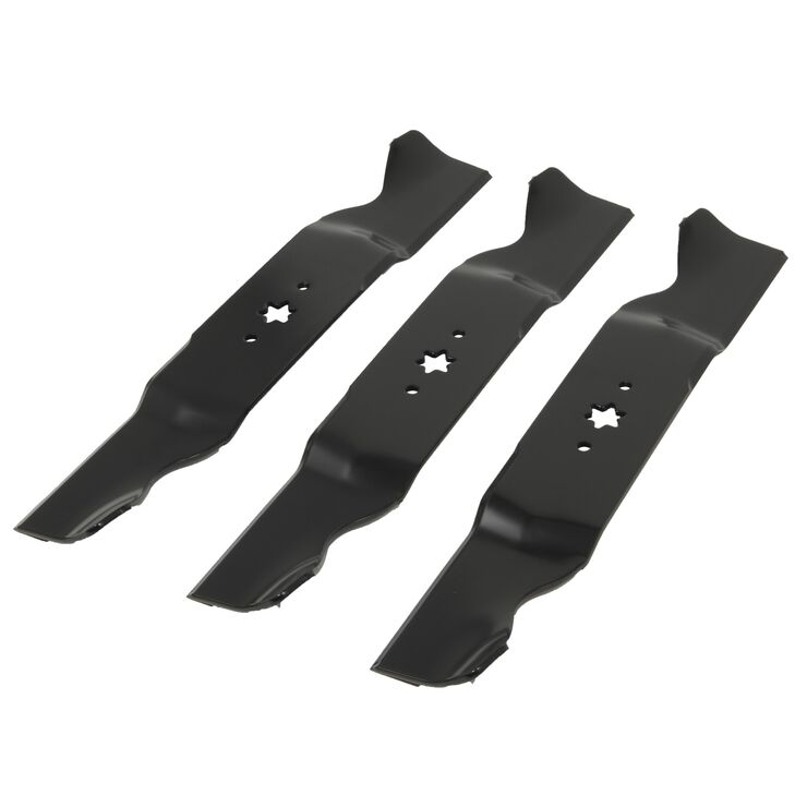 RIDING MOWER BLADE 18.5&quot; STAR CENTRE HOLE 2-IN-1 BLADE BAGS AND SIDE DISCHARGES