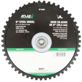 Universal Wheel - 8 x 1.75&quot; - steel with ball bearing hub - offset