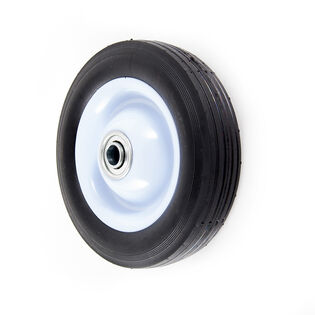 50 lbs. Load Rating. 1-3/4" Hub Length. 1/2" Ball Bearing. Centered Hub. Ribbed Tread.