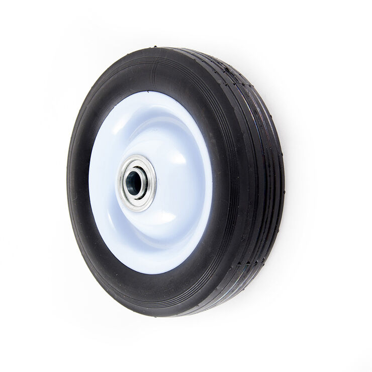 50 lbs. Load Rating. 1-3/4&quot; Hub Length. 1/2&quot; Ball Bearing. Centered Hub. Ribbed Tread.