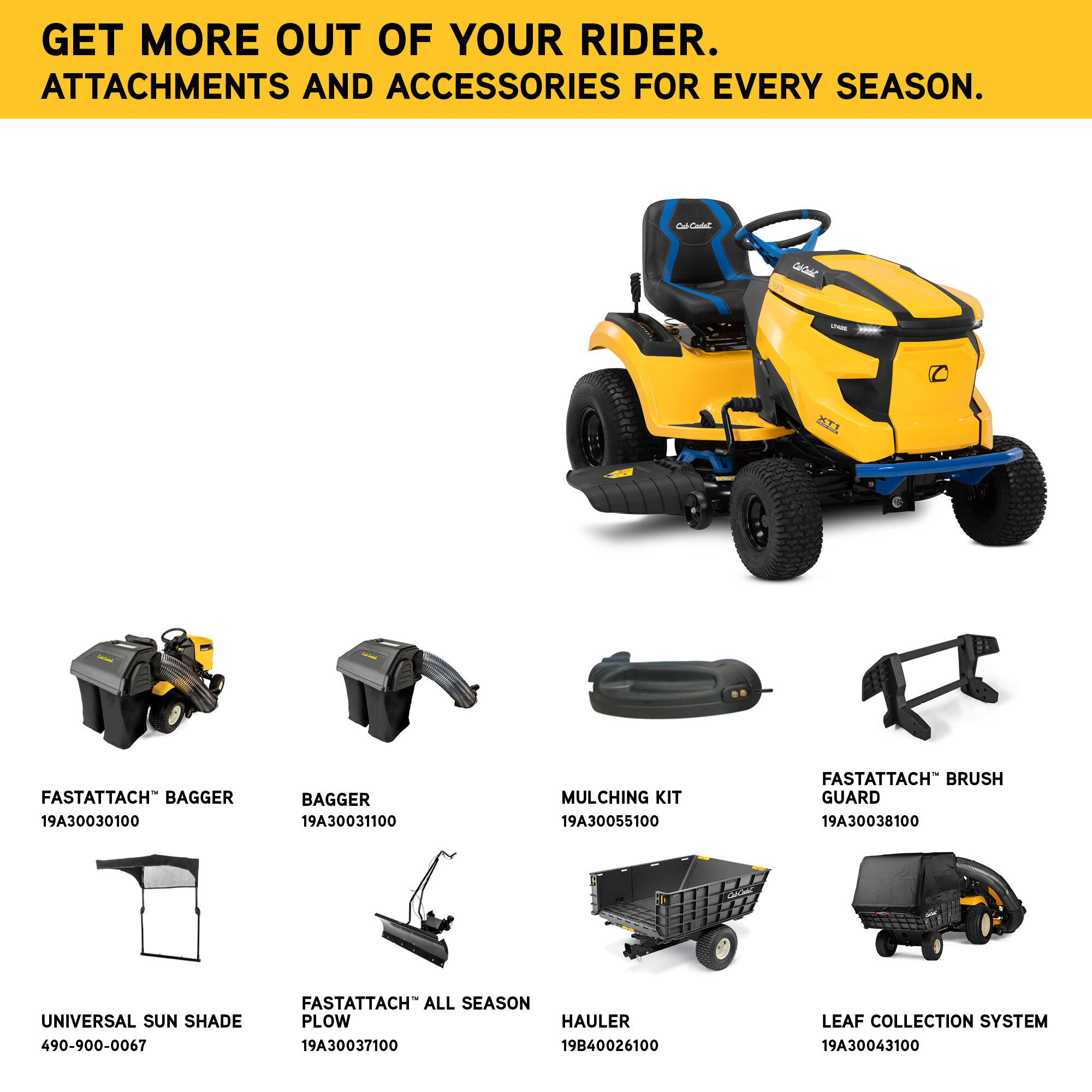 Cub cadet mower attachments 2025