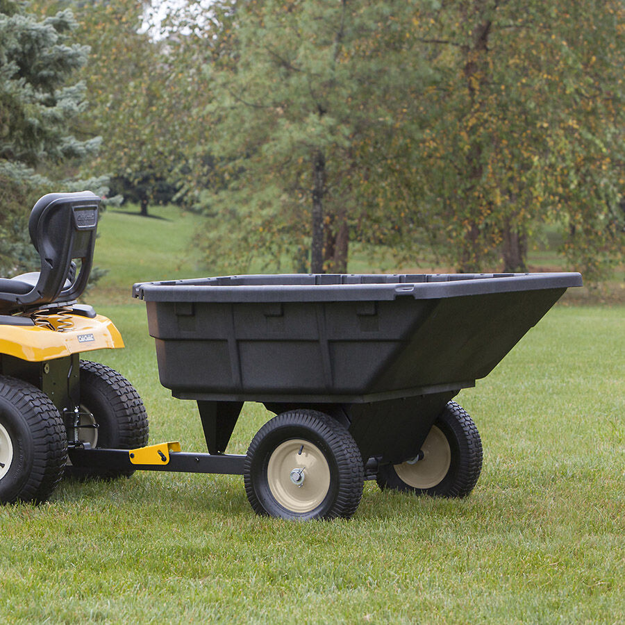 Lawn mower dump cart tires shop