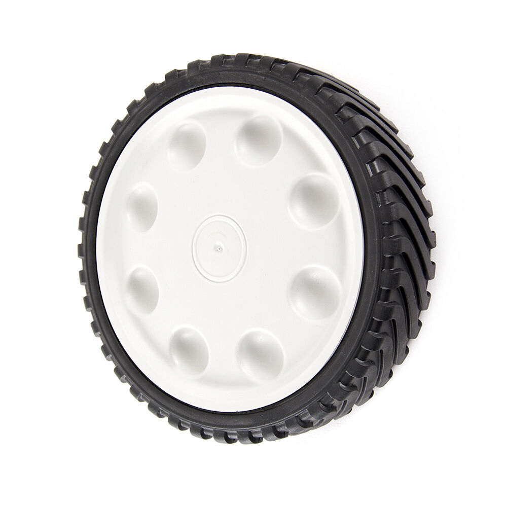 Self propelled top mower wheels