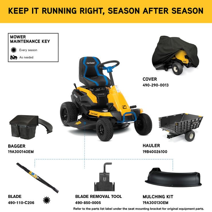 Cub Cadet CC30E Electric Riding Mower Cub Cadet CA