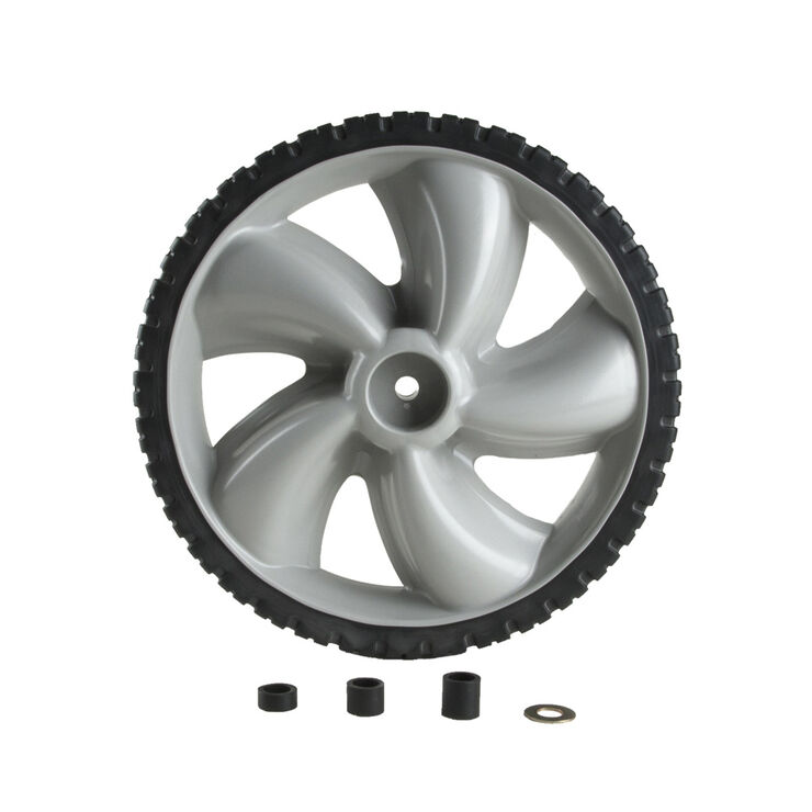 12&quot; x 1.75&quot; Plastic Wheel. 50 lbs. Load Rating. 1/2&quot; Hub Length. 1/2&quot; Nylon Bearing. Offset Hub. Bar Tread.