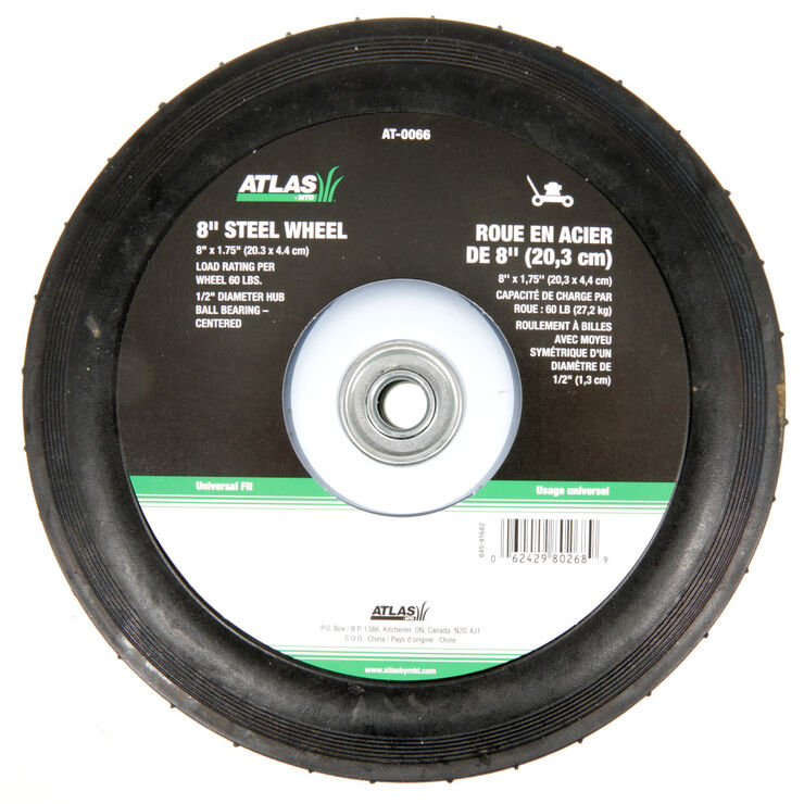 Roue ATLAS de 8&quot; &#40;20,3 cm&#41; en acier