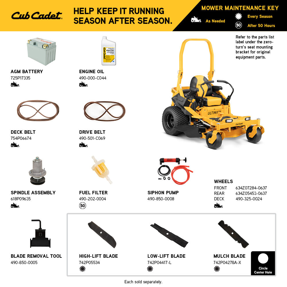 Cub cadet 48 inch mower deck parts online