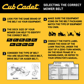 Riding Mower PTO Belt For 50-Inch Decks