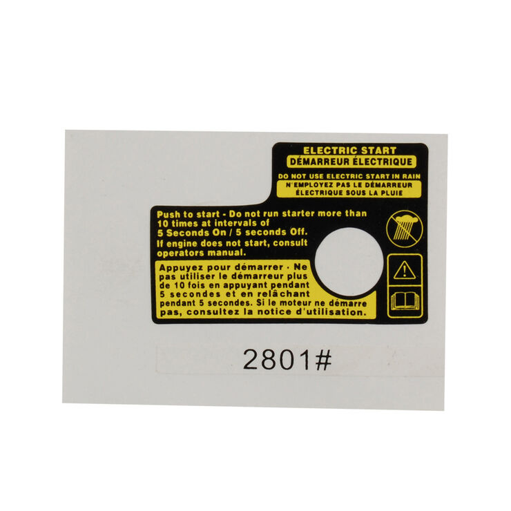 LABEL-ELECTRIC START          