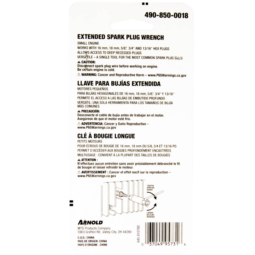 Arnold spark online plug wrench