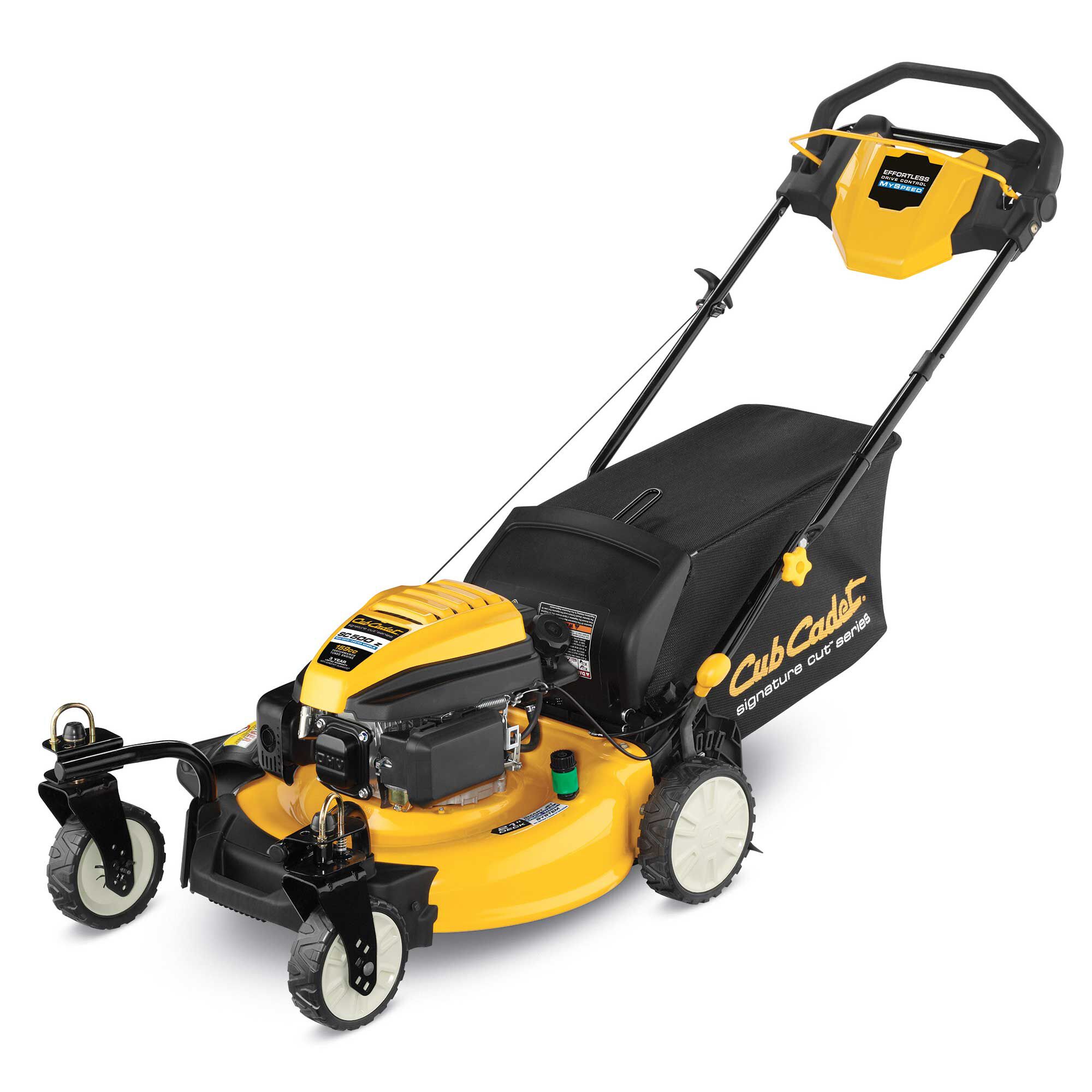 Push mower with caster wheels discount
