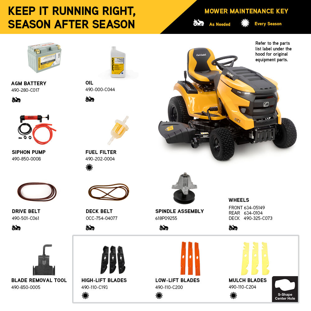 Cub cadet blade removal on sale