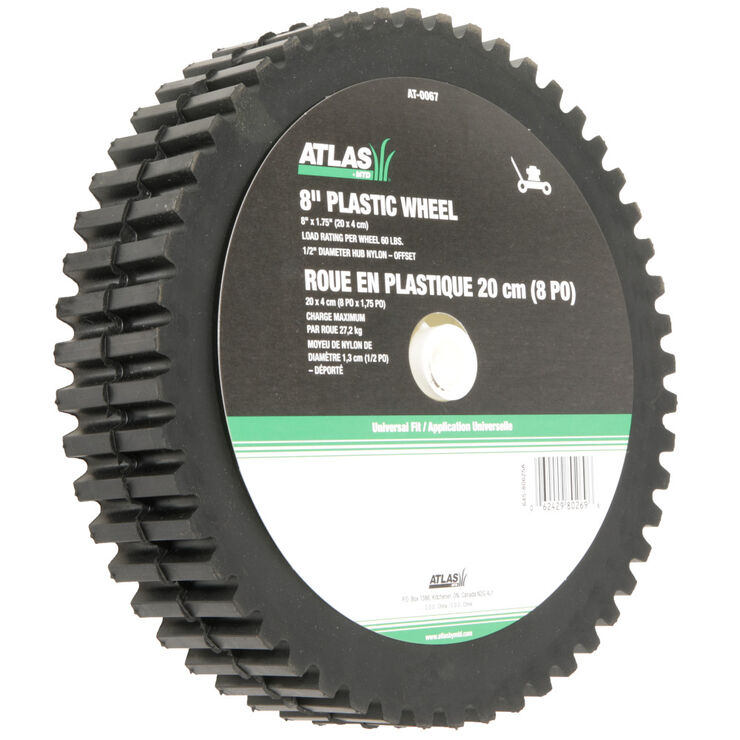 Universal Wheel - 8 x 1.75&quot; - nylon hub - offset