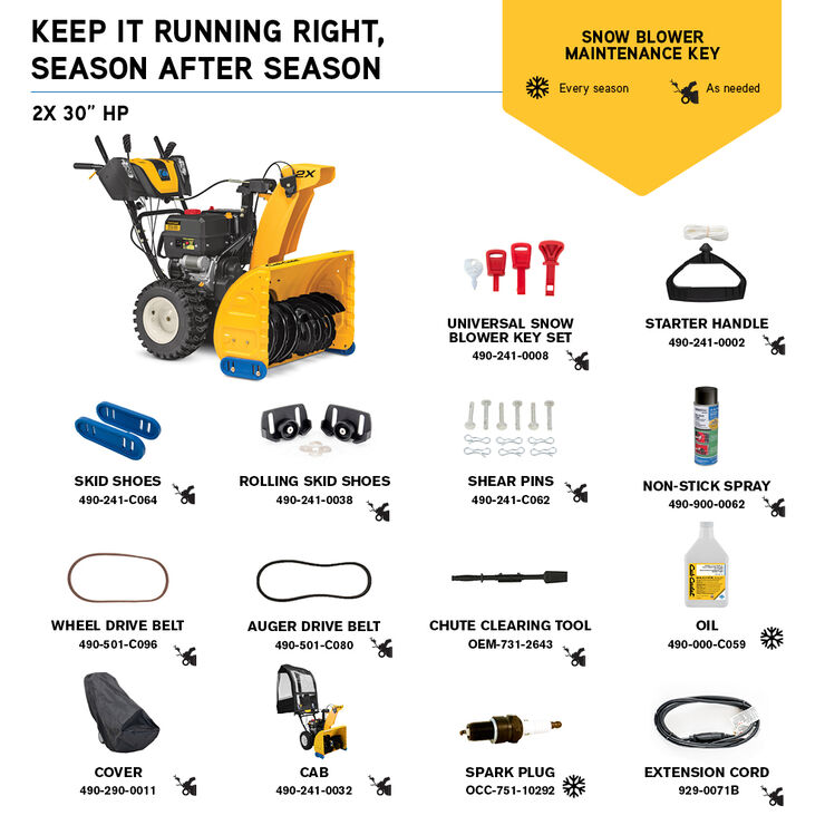 2X 30" HP Snow Blower