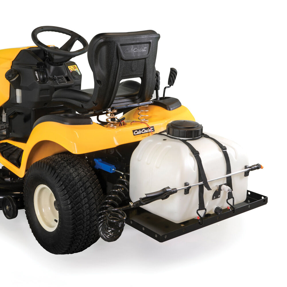 Image of Lawn mower with tank of liquid fertilizer