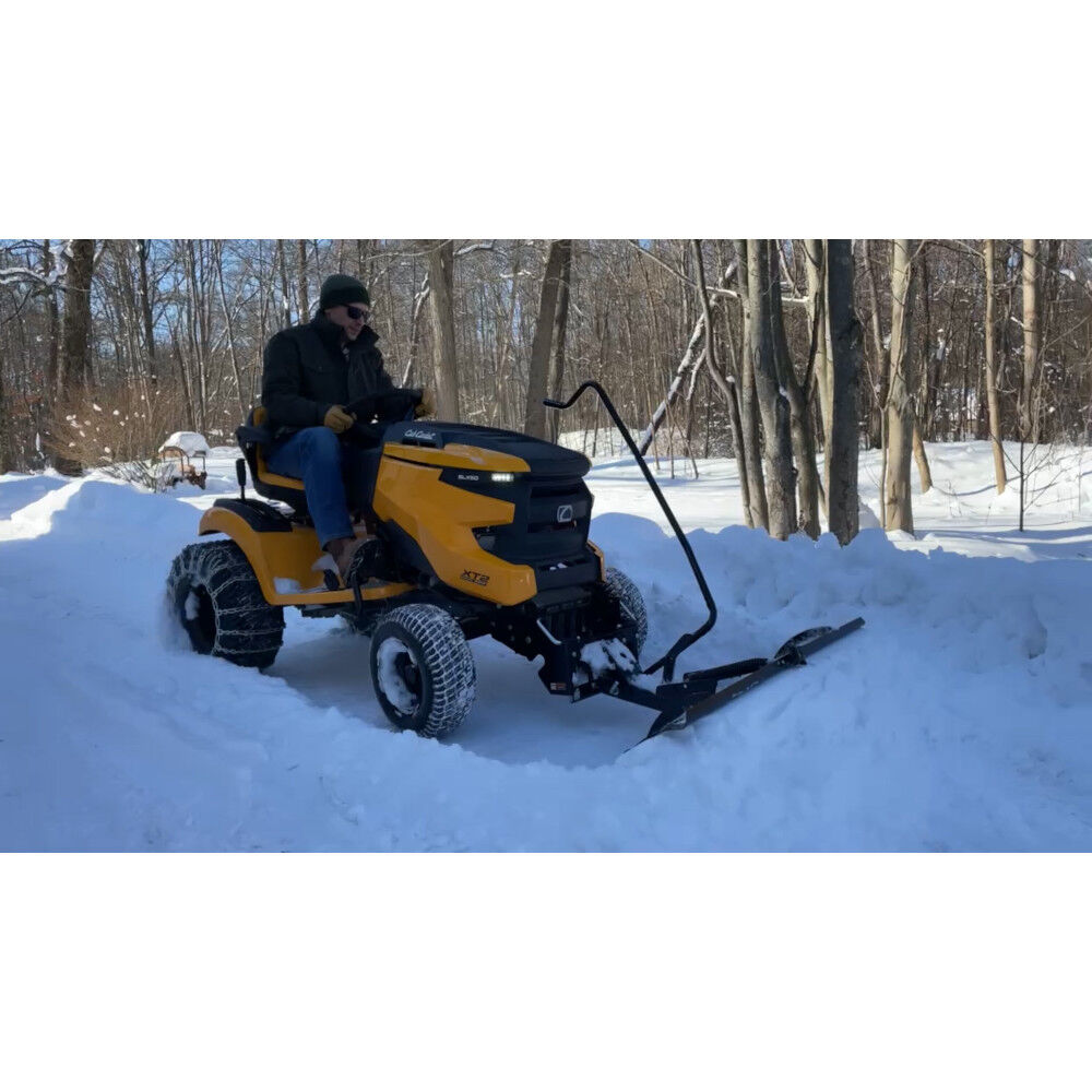 Lawn mower snow plow attachment shop