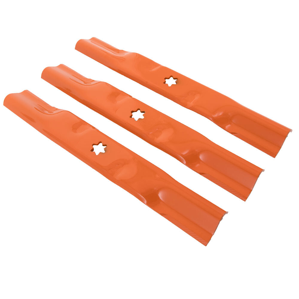 Sand blades for mower outlet