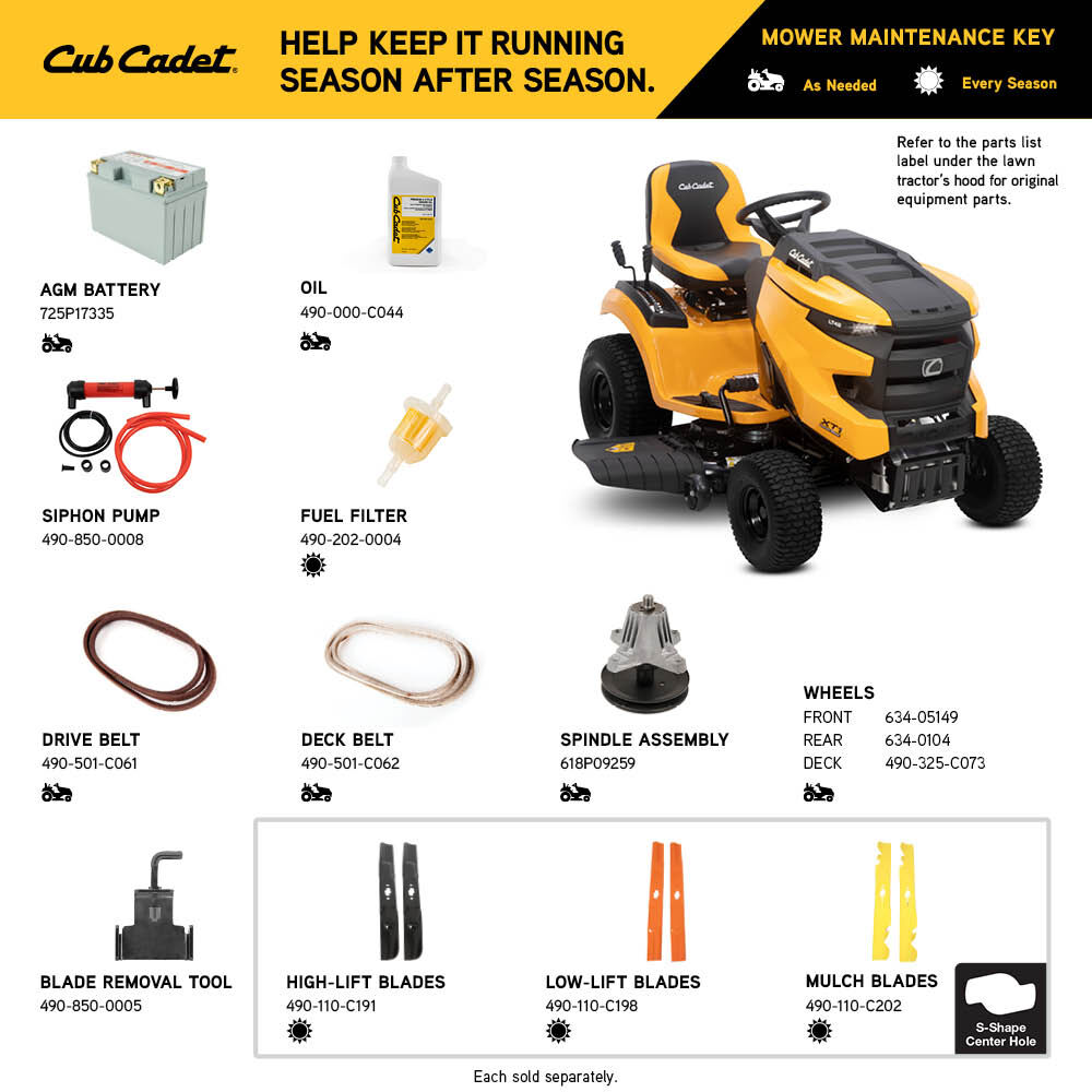 Cub cadet xt1 replacement blades 2025