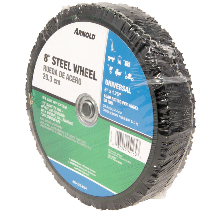 60 lbs. Load Rating. 1-3/8&quot; Hub Length. 1/2&quot; Ball Bearing. Offset Hub. Diamond Tread.
