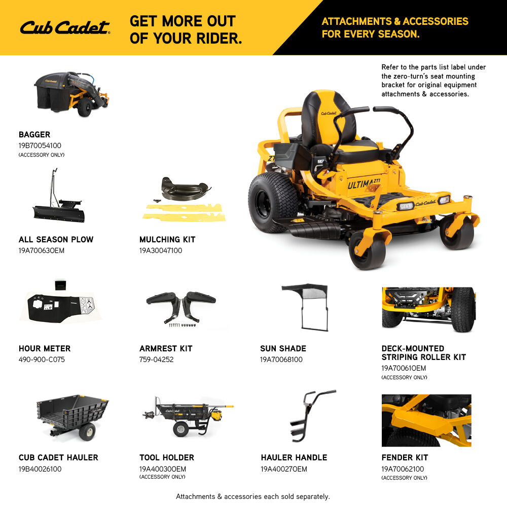 Cub cadet zt1 50 mulch plug online