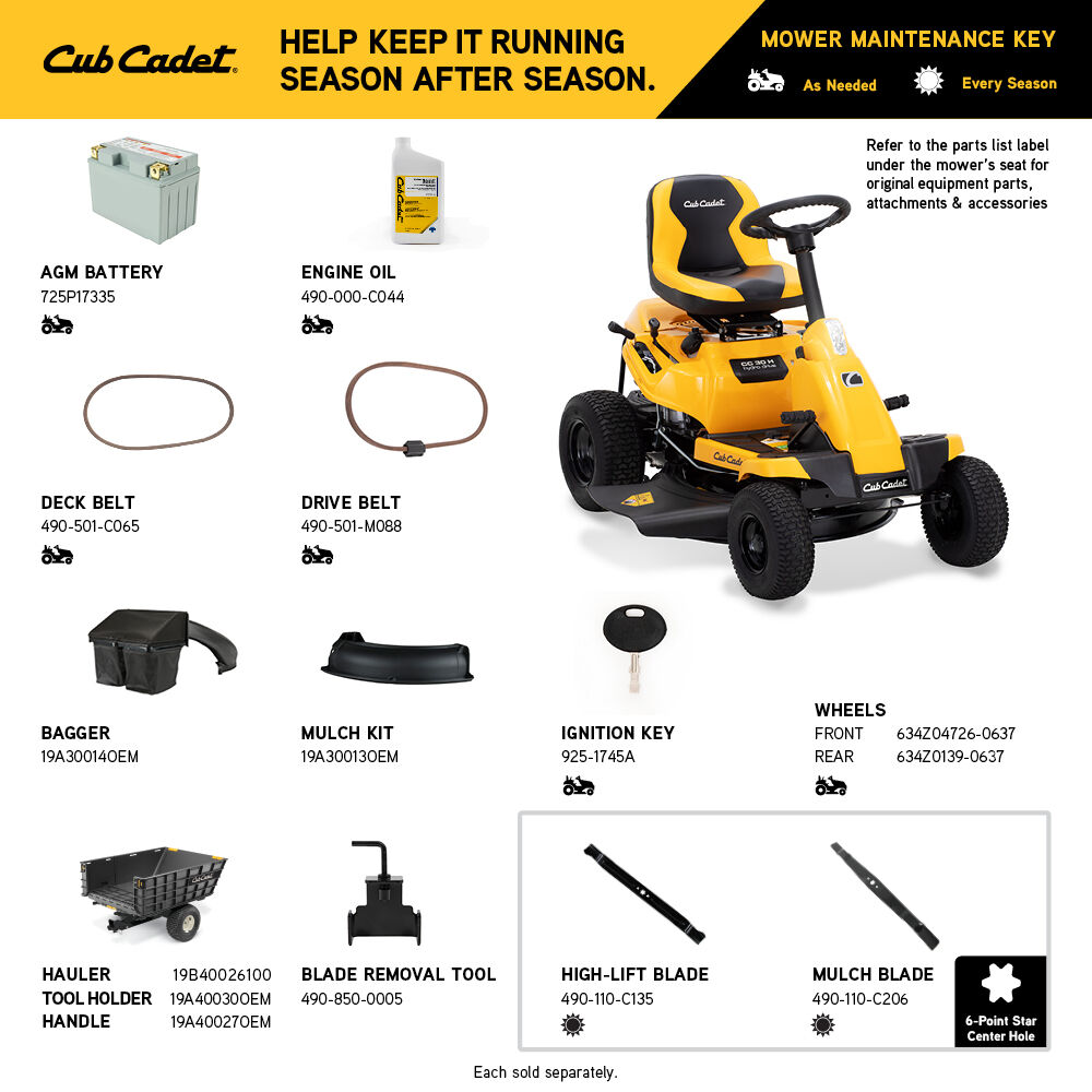 Cub cadet cc30h oil change deals