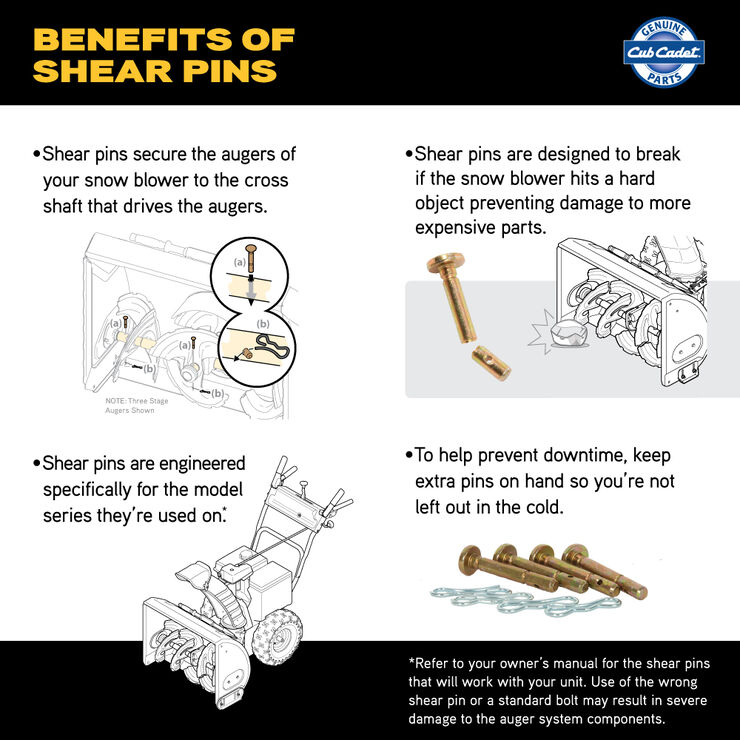 Shear Pin Kit, .25 x 1.5&quot;