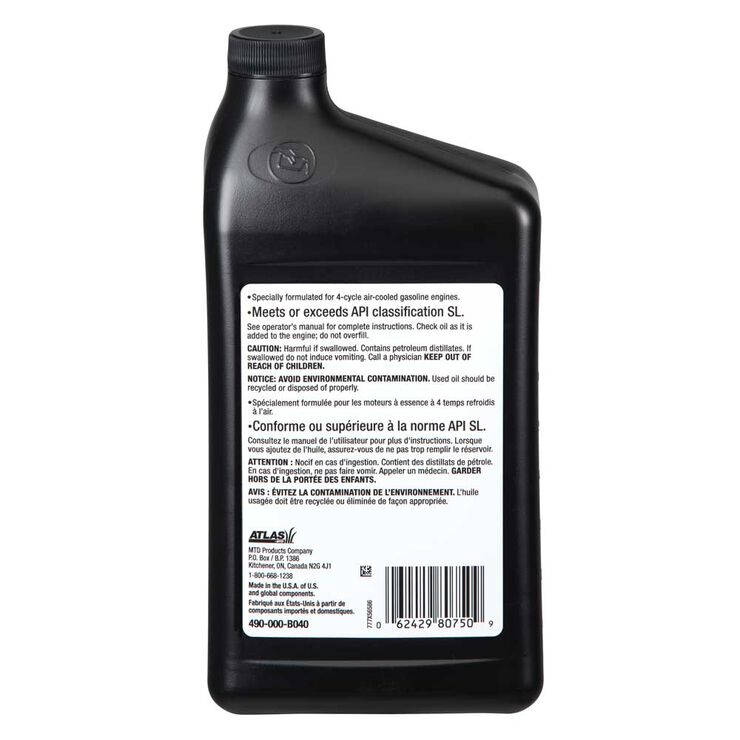 Premium 4 Cycle Snow Blower Engine Oil - SAE 5W-30
