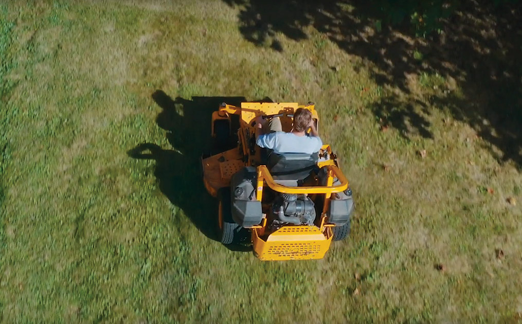 aerial view of Cub Cadet Pro Z Mower